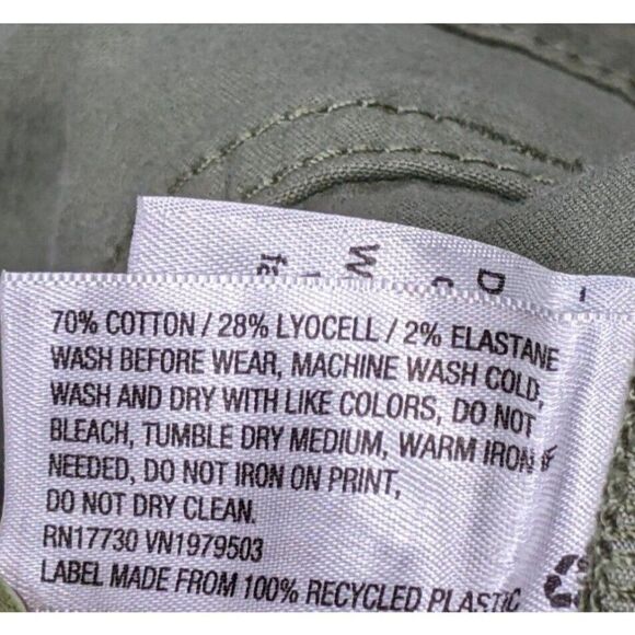 (3/$35) Universal Thread Size 00 / 24 R High Rise Skinny Button Fly Green Pants - Picture 6 of 11